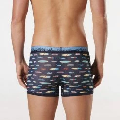 Mitch Dowd Surf Stripe Bamboo Trunk Navy