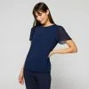 Khoko Smart Women's Flutter Sleeve Tee Indigo 1 Khoko Smart Women's Flutter Sleeve Tee Indigo -Women's Clothing store online BP643509003 indigo 5