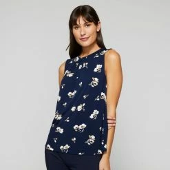 Khoko Smart Women's Jersey Shell Top Navy & Print 11 Khoko Smart Women's Jersey Shell Top Navy & Print -Women's Clothing store online BP643512003 nvy prn