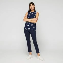 Khoko Smart Women's Jersey Shell Top Navy & Print 9 Khoko Smart Women's Jersey Shell Top Navy & Print -Women's Clothing store online BP643512003 nvy prn 3