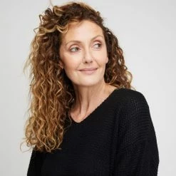 Khoko Collection Women's Vee Neck Jumper Black -Women's Clothing store online BP643521015 black 4