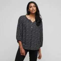 Savannah Viscose Blouse Black & Floral 11 Savannah Viscose Blouse Black & Floral -Women's Clothing store online BP643522001 blk flor