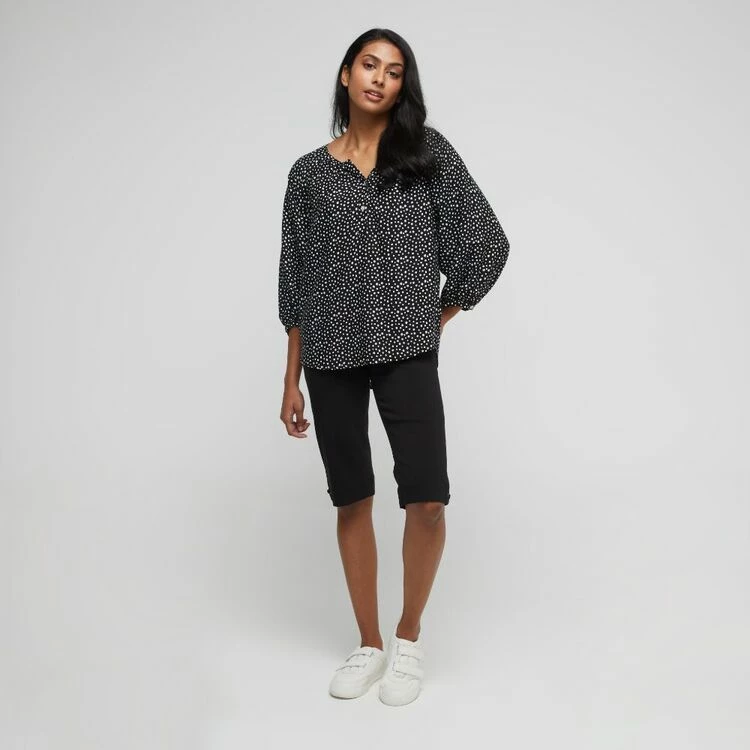 Savannah Viscose Blouse Black & Floral 5 Savannah Viscose Blouse Black & Floral - Image 3