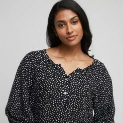 Savannah Viscose Blouse Black & Floral 8 Savannah Viscose Blouse Black & Floral -Women's Clothing store online BP643522001 blk flor 4
