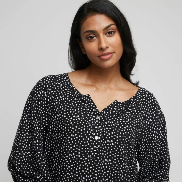 Savannah Viscose Blouse Black & Floral 4 Savannah Viscose Blouse Black & Floral - Image 2