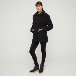 Khoko Collection Women's Teddy Coat Black -Women's Clothing store online BP644721006 black 3