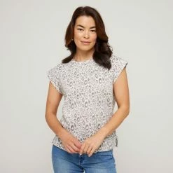 Khoko Collection Extended Sleeve Tee Animal -Women's Clothing store online BP644727015 animal