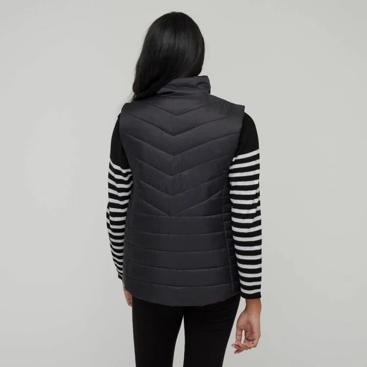Khoko Collection Longline Puffer Vest Black 6 Khoko Collection Longline Puffer Vest Black - Image 4