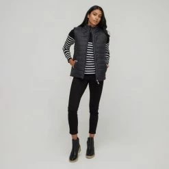 Khoko Collection Longline Puffer Vest Black 9 Khoko Collection Longline Puffer Vest Black -Women's Clothing store online BP644729006 black 5