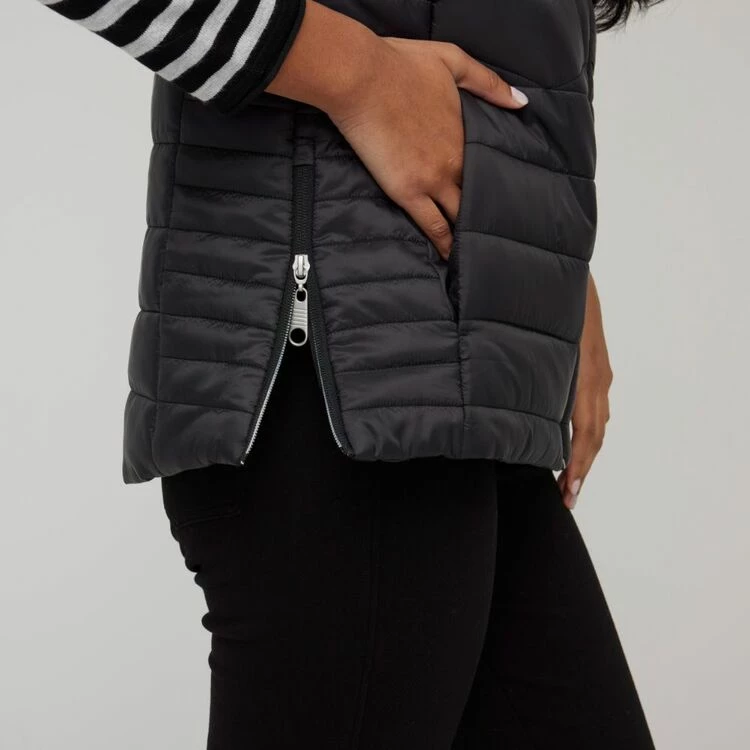 Khoko Collection Longline Puffer Vest Black 4 Khoko Collection Longline Puffer Vest Black - Image 2