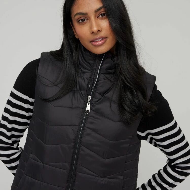 Khoko Collection Longline Puffer Vest Black 3 Khoko Collection Longline Puffer Vest Black
