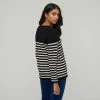 Khoko Collection Casual Stripe Jumper Black & Beige 1 Khoko Collection Casual Stripe Jumper Black & Beige -Women's Clothing store online BP644734015 blk bei 9