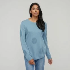 Khoko Collection Women's Dot Jumper Blue Heaven -Women's Clothing store online BP644742015 blue heaven