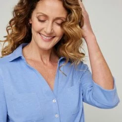 Savannah Classic Polo Dust Blue -Women's Clothing store online BP644748010 dust blue 4