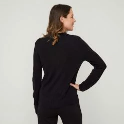 Savannah Vee Neck Cardi Black 10 Savannah Vee Neck Cardi Black -Women's Clothing store online BP644752005 black 2