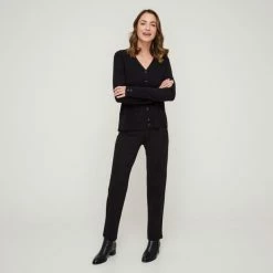 Savannah Vee Neck Cardi Black 11 Savannah Vee Neck Cardi Black -Women's Clothing store online BP644752005 black