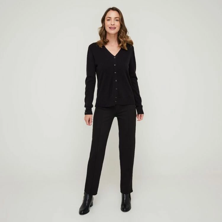 Savannah Vee Neck Cardi Black 5 Savannah Vee Neck Cardi Black - Image 3