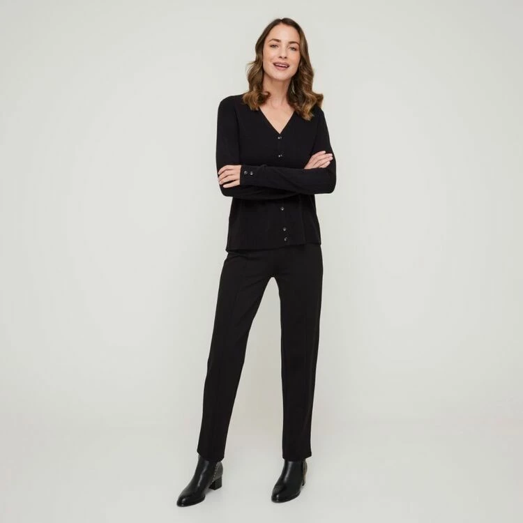 Savannah Vee Neck Cardi Black 7 Savannah Vee Neck Cardi Black - Image 5