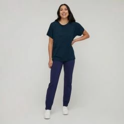 Savannah Pointelle Knit Top Dark Green -Women's Clothing store online BP644761005 dark green 5