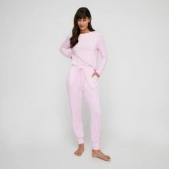 Sash & Rose Women's Bamboo Sleep Jogger Pink