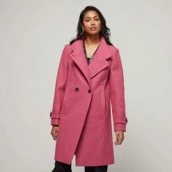 JB Jayson Brunsdon Jayson Brunsdon Longline Coat Rose