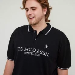 U.S. Polo Assn. Big Long Sleeve Polo Black 8 U.S. Polo Assn. Big Long Sleeve Polo Black -Women's Clothing store online BP645095010 black 4