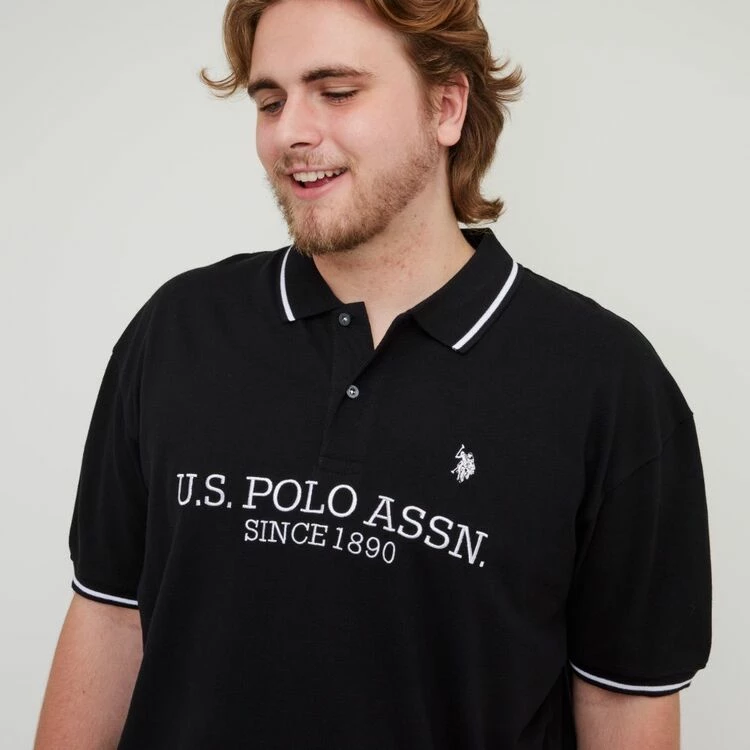 U.S. Polo Assn. Big Long Sleeve Polo Black 4 U.S. Polo Assn. Big Long Sleeve Polo Black - Image 2