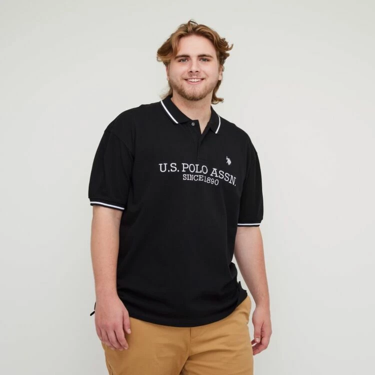 U.S. Polo Assn. Big Long Sleeve Polo Black 3 U.S. Polo Assn. Big Long Sleeve Polo Black