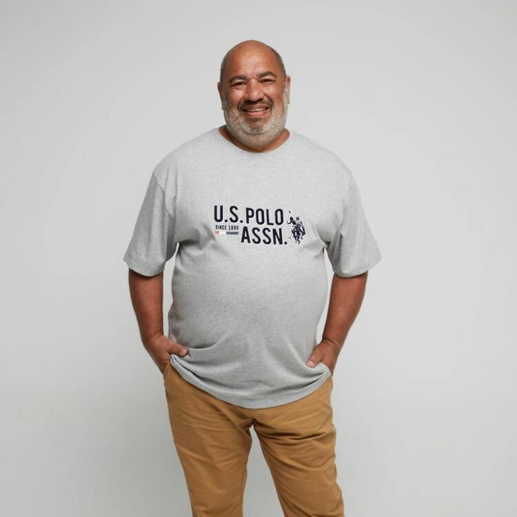 U.S. Polo Assn. Big Large Horse Logo T-Shirt Heather Grey 3 U.S. Polo Assn. Big Large Horse Logo T-Shirt Heather Grey