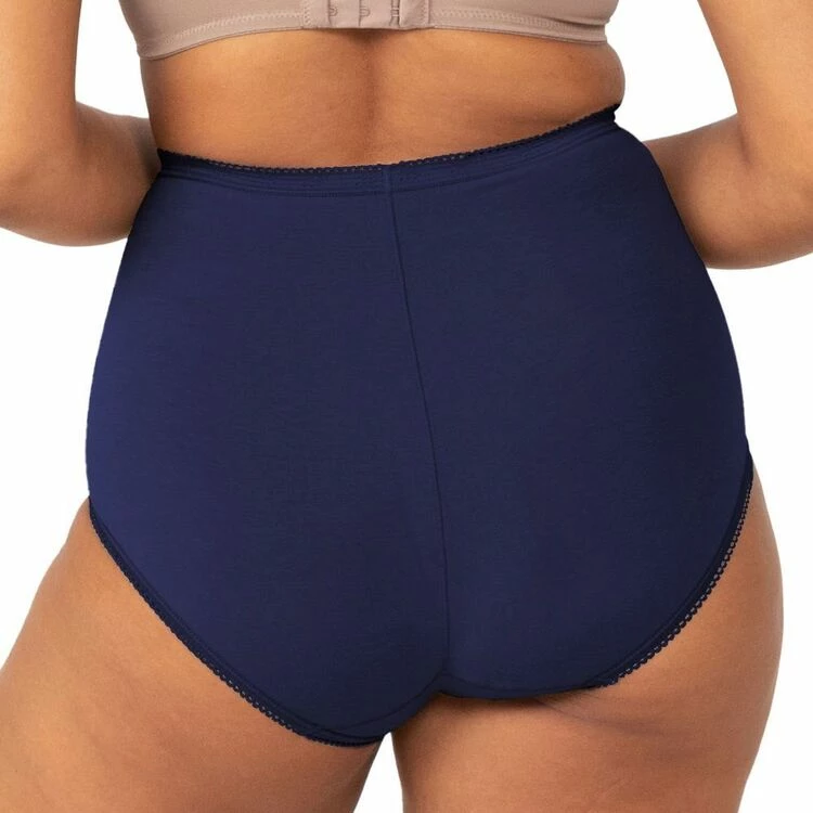 Sloggi Maxi Full Brief 2 Pack Beige & Navy 5 Sloggi Maxi Full Brief 2 Pack Beige & Navy - Image 3