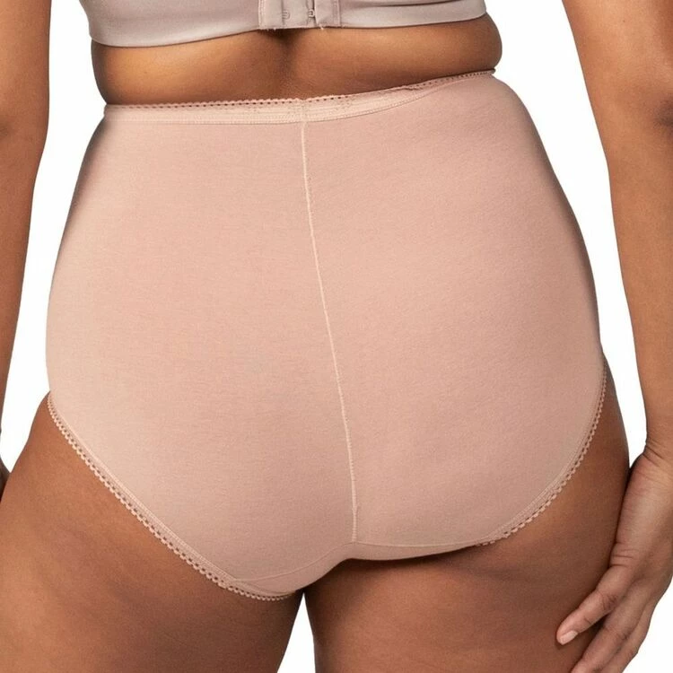 Sloggi Maxi Full Brief 2 Pack Beige & Navy 4 Sloggi Maxi Full Brief 2 Pack Beige & Navy - Image 2