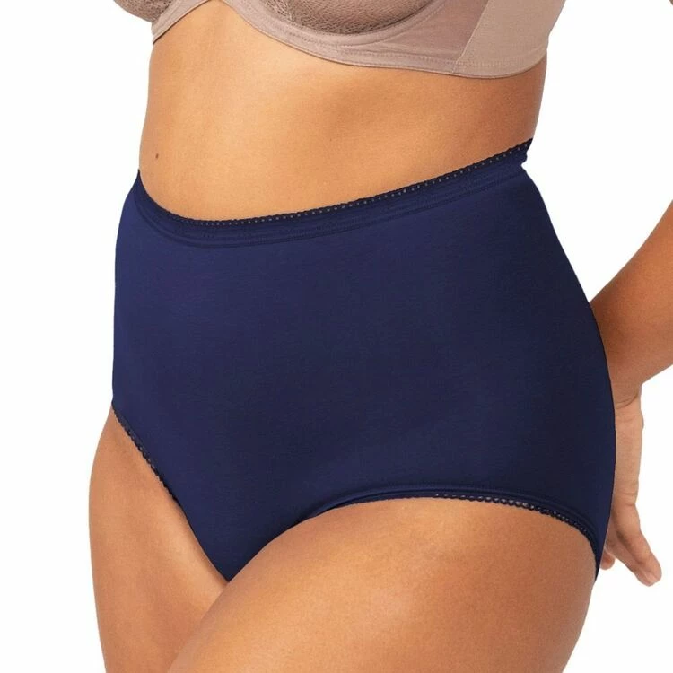 Sloggi Maxi Full Brief 2 Pack Beige & Navy 3 Sloggi Maxi Full Brief 2 Pack Beige & Navy