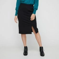 Khoko Smart Women's Ponte Pencil Skirt Black