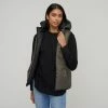 Khoko Collection Quilted Reversible Vest With Hood Black 2 Khoko Collection Quilted Reversible Vest With Hood Black -Women's Clothing store online BP645558001 black 9