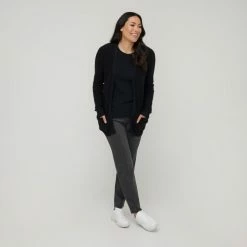 Savannah Women's Jersey Stitch Cardigan Black 9 Savannah Women's Jersey Stitch Cardigan Black -Women's Clothing store online BP645579015 black 5