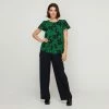 Jane Lamerton Pleat Front Top Green Floral Green Floral 1 Jane Lamerton Pleat Front Top Green Floral Green Floral -Women's Clothing store online BP645781001 grn flor 5