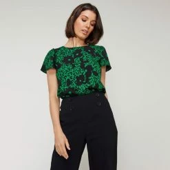 Jane Lamerton Button Seam Pant Black