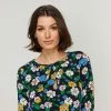 Jane Lamerton Retro Floral Jersey Twist Neck Top Multicoloured -Women's Clothing store online BP645792004 multi msc 5