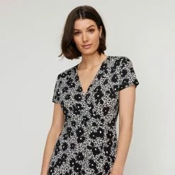 Jane Lamerton Side Ruffle Jersey Dress Animal