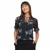 Khoko Smart Tie Neck Soft Blouse Black Floral Black Floral 2 Khoko Smart Tie Neck Soft Blouse Black Floral Black Floral -Women's Clothing store online BP646100002 blk flor 5