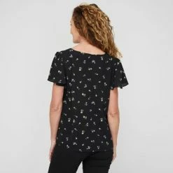 Khoko Smart Sweetheart Flutter Top Black Floral -Women's Clothing store online BP646101001 blk flor 2