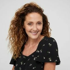 Khoko Smart Sweetheart Flutter Top Black Floral -Women's Clothing store online BP646101001 blk flor 4