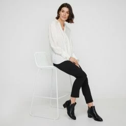 Khoko Smart Women's Split Cuff Shirt Ivory 9 Khoko Smart Women's Split Cuff Shirt Ivory -Women's Clothing store online BP646102008 ivory 3