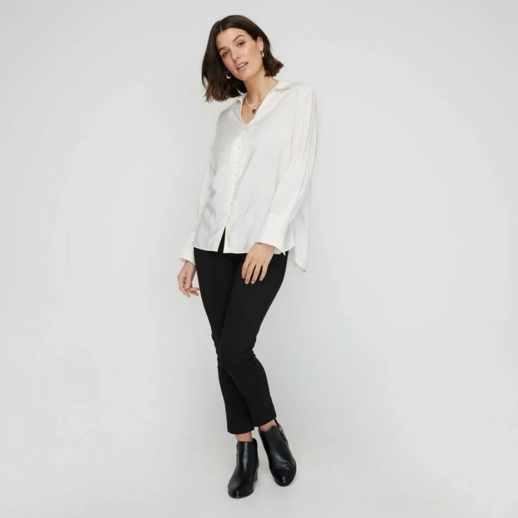 Khoko Smart Women's Split Cuff Shirt Ivory 7 Khoko Smart Women's Split Cuff Shirt Ivory - Image 5