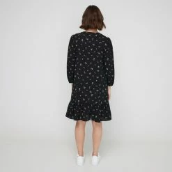 Khoko Smart Flounce Tunic Dress Black Floral 10 Khoko Smart Flounce Tunic Dress Black Floral -Women's Clothing store online BP646104002 blk flor 2