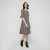 Khoko Smart Jersey Bell Sleeve Dress Spot Print