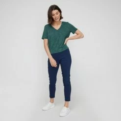 Khoko Smart Women's Jersey Spotted Jade Wrap Top Spot Jade