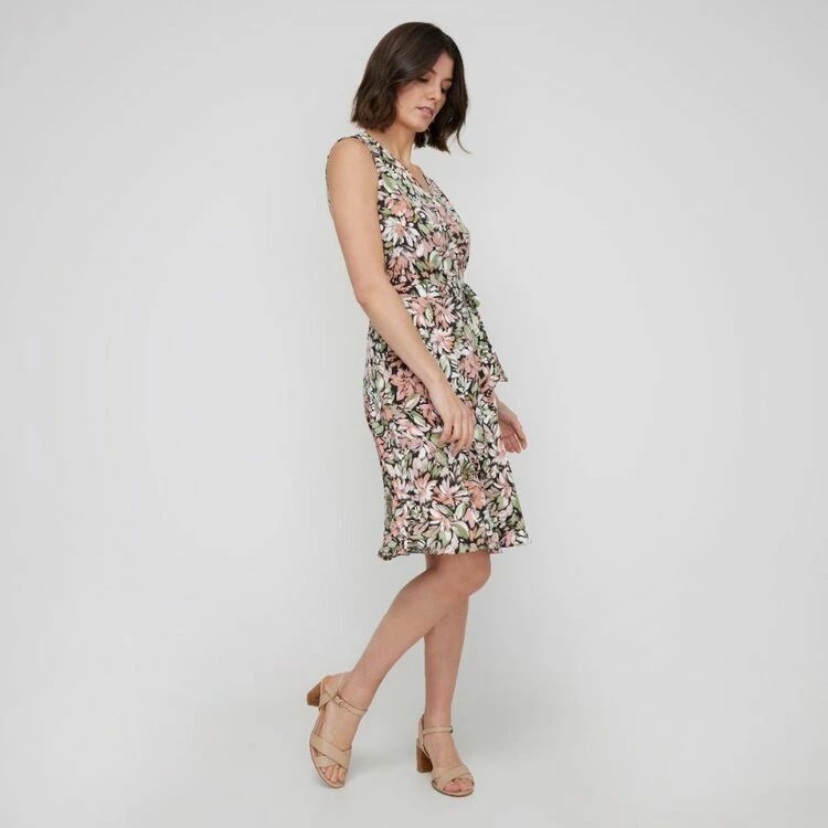 Khoko Smart Women's Wrap Front Jersey Sleeveless Dress Magnolia 7 Khoko Smart Women's Wrap Front Jersey Sleeveless Dress Magnolia - Image 5