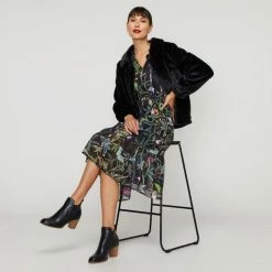 Leona Edmiston Ruby Crop Fur Coat Black