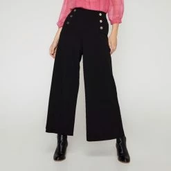 Leona Edmiston Ruby Button Cullote Black